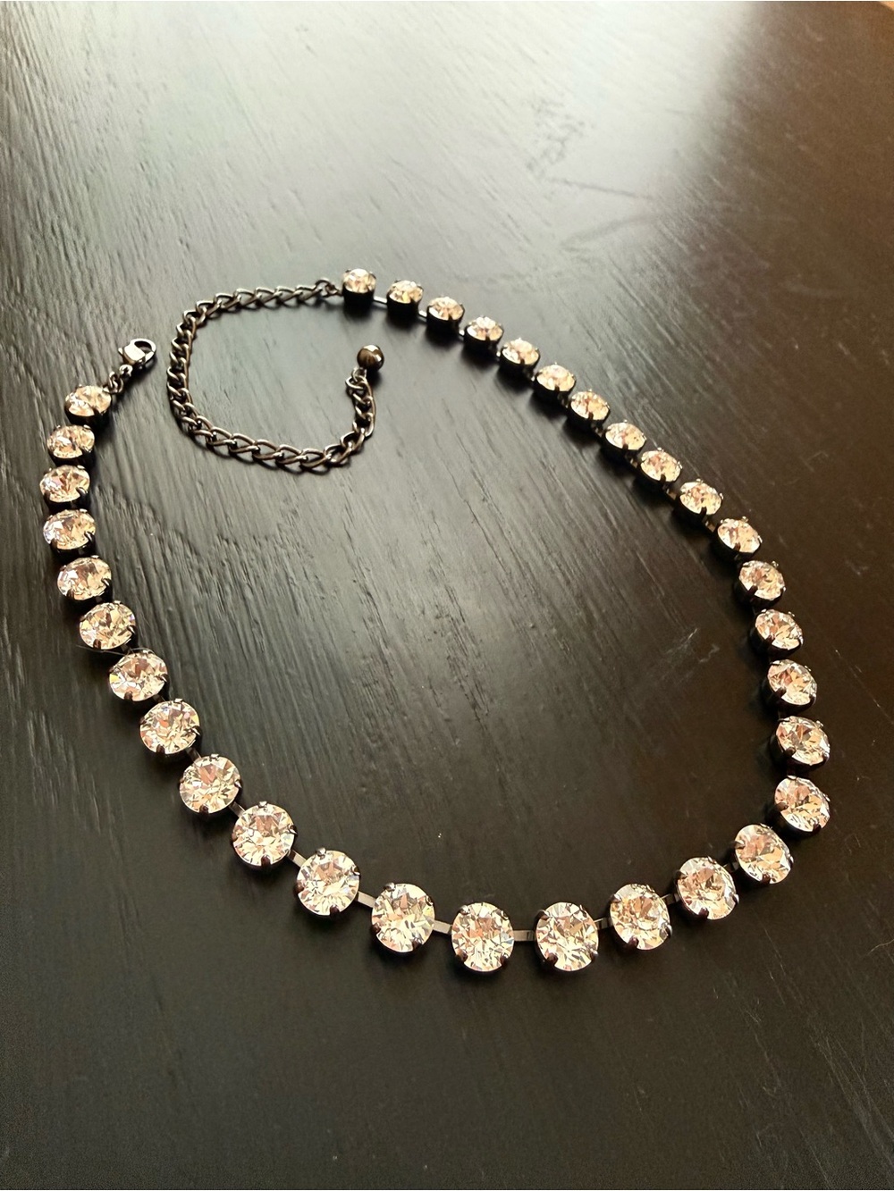 Crystal Tennis Necklace - Clear Rhinestone Choker